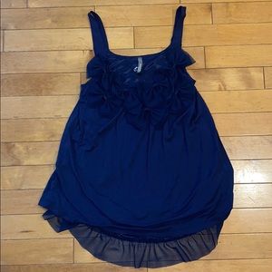 Charlotte Russe deep blue bow tank